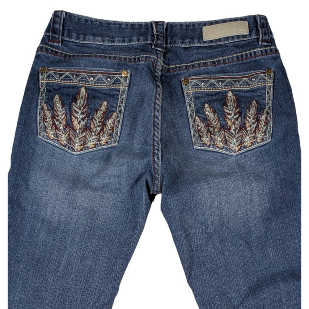 Rock & Roll Cowgirl Jeans Women's Embroidered Mid Rise Bootcut 29 x 34